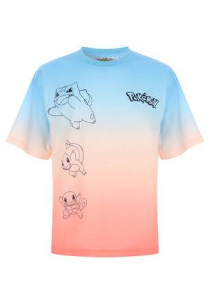 Older Boys Blue & Coral Pokémon T-Shirt
