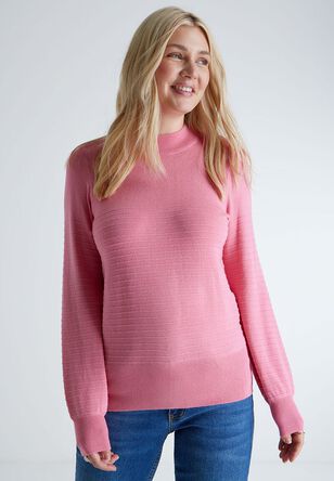 Womens Pink Light Knit Jumper