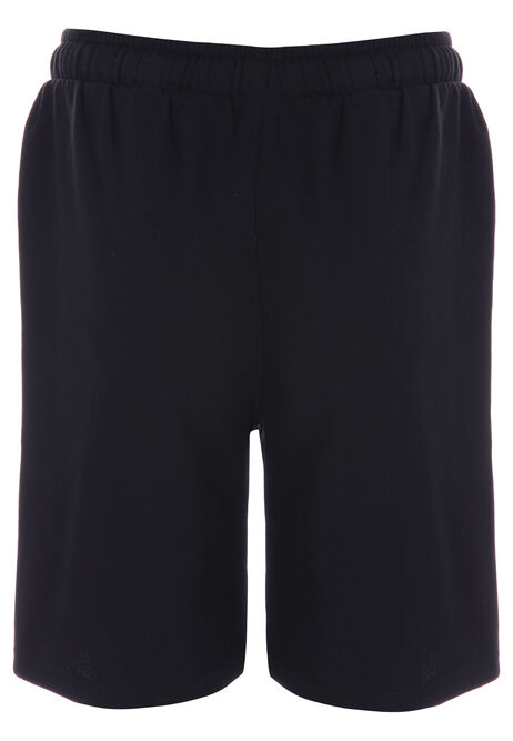 Older Boys Black Plain Drawstring Shorts