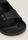 Womens Plain Black Rubber Buckle Footbed Sandals