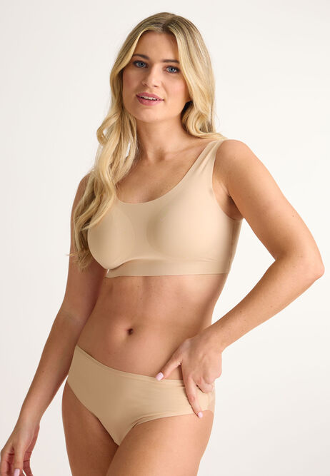 Womens Neutral Bra Top with Removable Pads