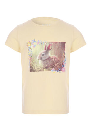 Younger Girls Yellow Eater Bunny T-Shirt