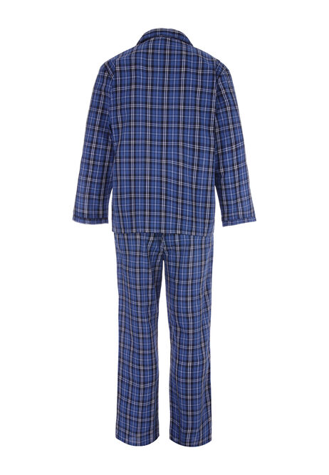 Mens Blue and White Check Pyjama Set