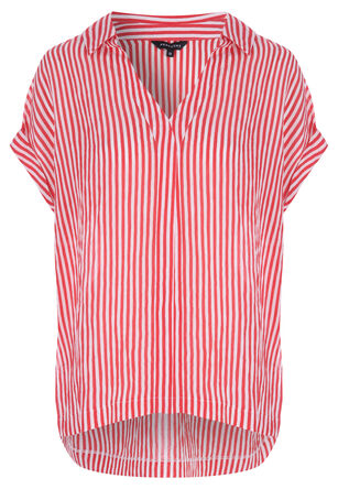 Womens Red & White Stripped Shirt