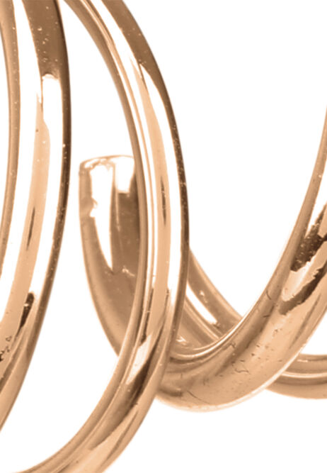 Womens Gold Double Hoop Earrings