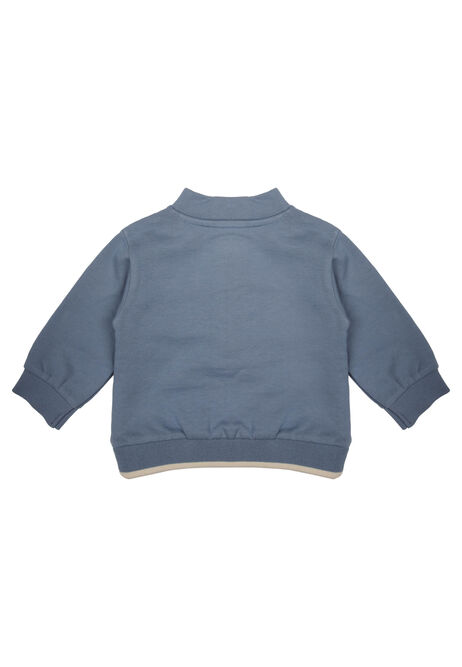 Baby Boy Blue Little Boss Zip Sweatshirt & Joggers Set