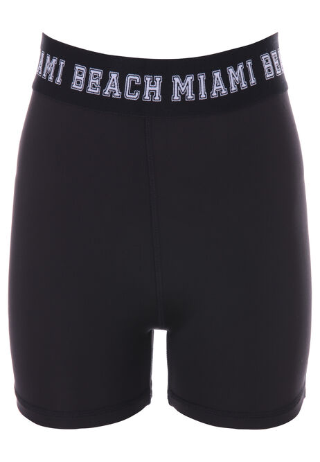 Older Girls Black Miami Active Shorts
