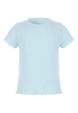 Younger Girl Mint Rib Short Sleeve Top