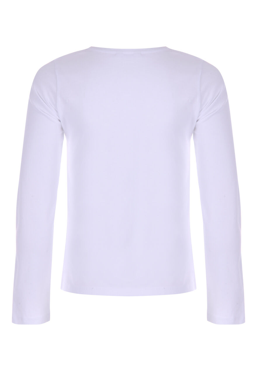Girls' long sleeved t-shirts clearance white