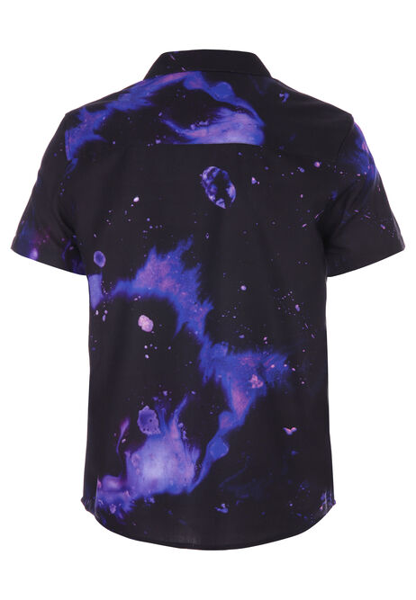 Mens Purple Abstract Print Shirt