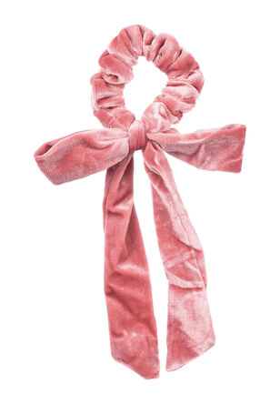 Womens Pink Bow Scrunchie