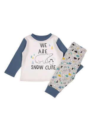 Baby Boy Blue Polar Bear Cotton Pyjamas