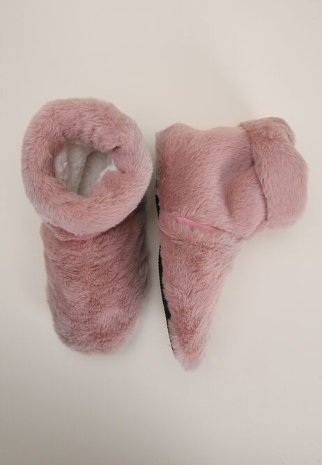 Womens Pink Heated Slippers