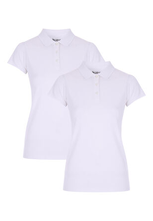 Older Girls 2pk White Polo T-shirts