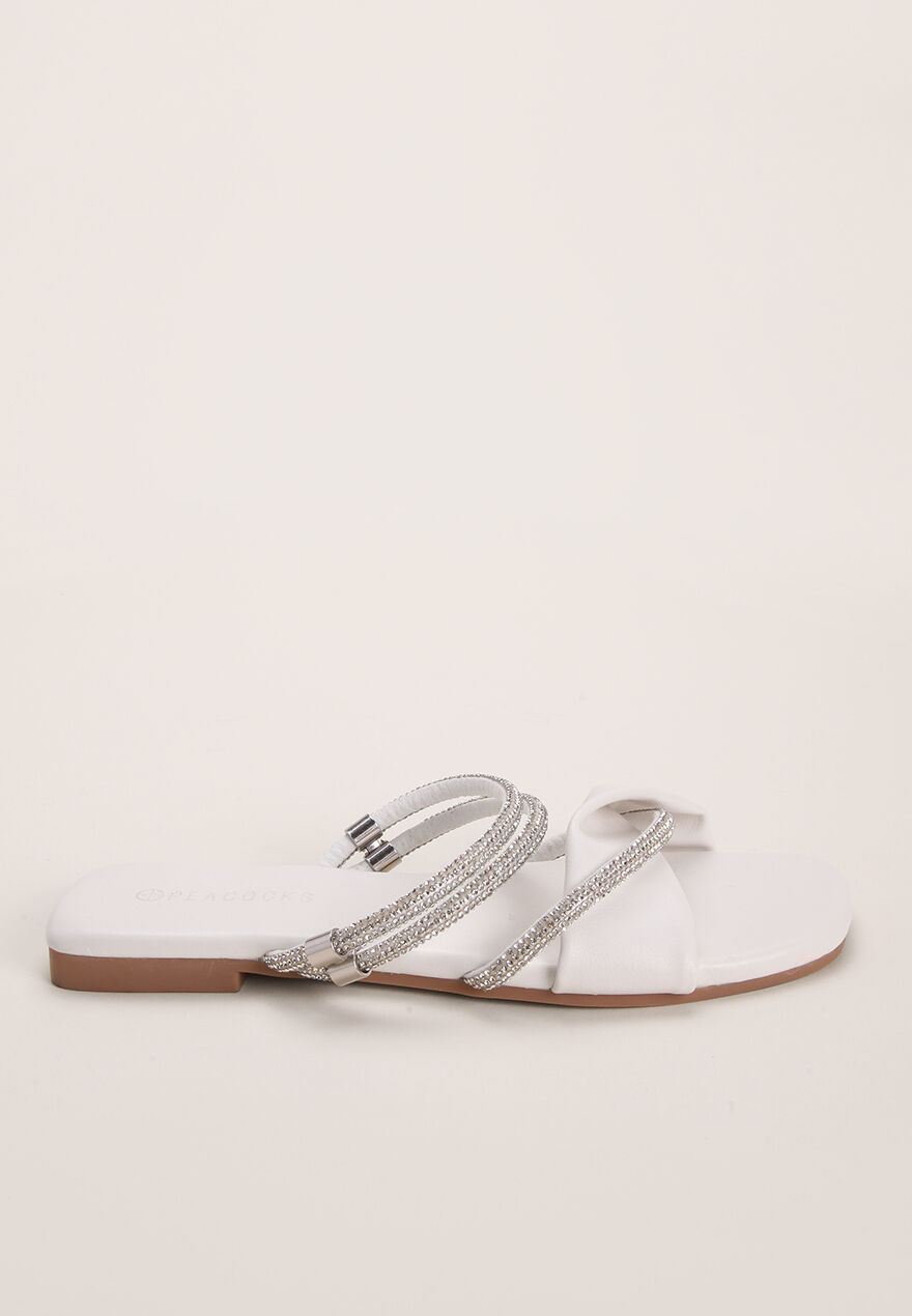 White diamante flip flops sale