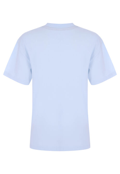 Older Boys Light Blue LA Slogan T-Shirt