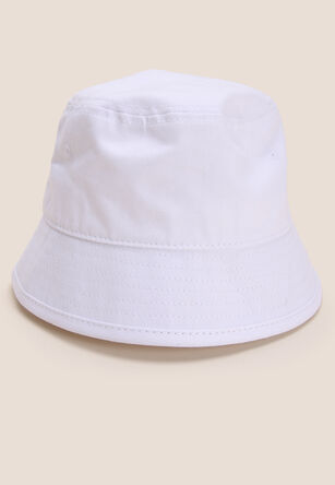 Older Boys White Bucket Hat