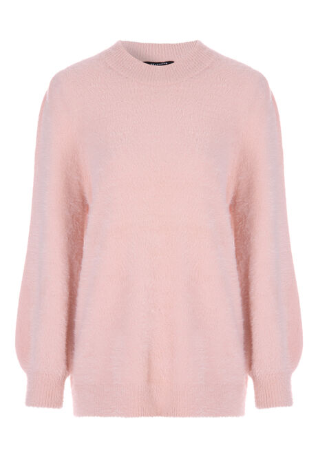 Womens Soft Cosy Pale Pink Jumper