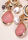Womens Gold & Pink Long Charm Earrings