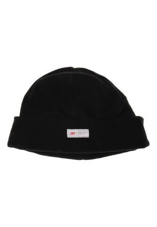 Mens Black Fleece Thinsulate Beanie Hat