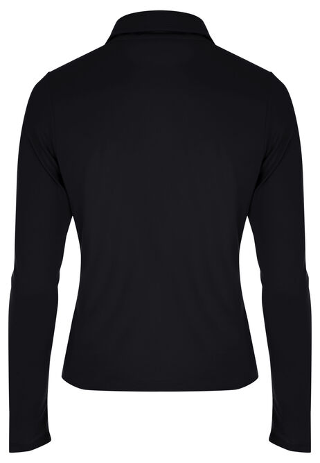 Womens Plain Black Jersey Shirt  