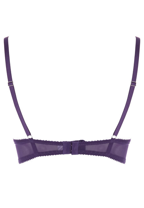 Womens Purple Lace Padded Bra