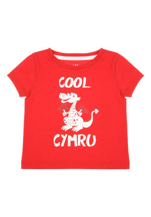 Baby Boys Red Cool Cymru T-Shirt