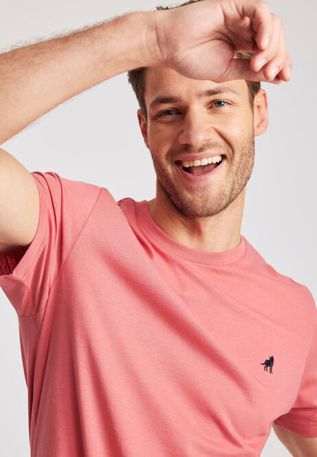 Mens Coral Pink Basic T-Shirt