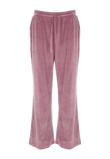Womens Pink Velour Pyjama Trousers 