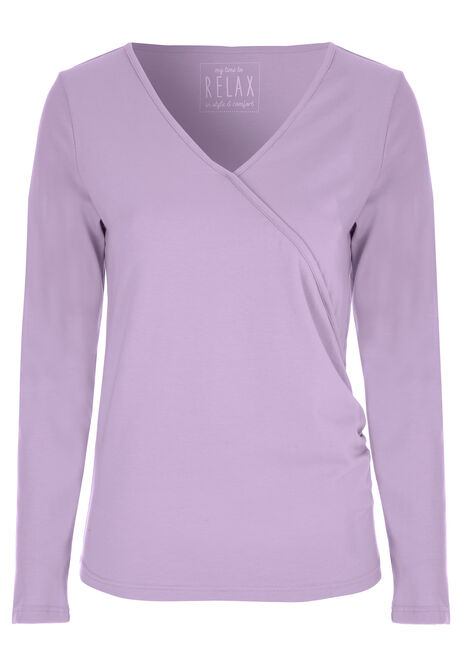 Womens Lilac Ballet Style Pyjama Top