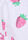 Younger Girls White Strawberry Print Sweat Shorts