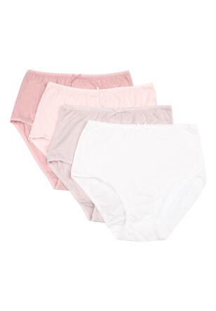 Womens 4 Pack Pink Pastel Full Briefs