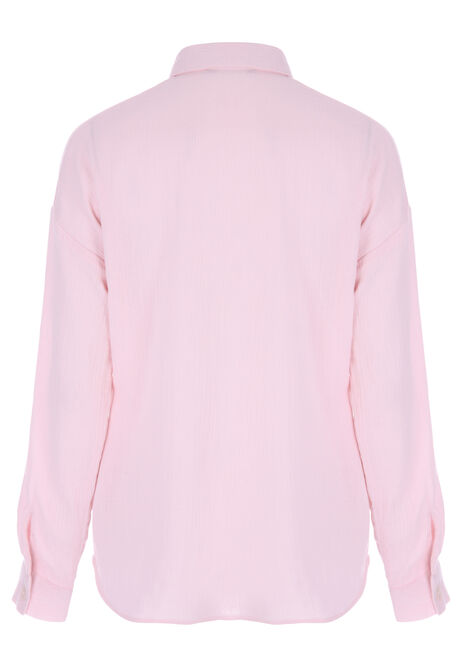 Womens Pale Pink Double Cotton Shirt 