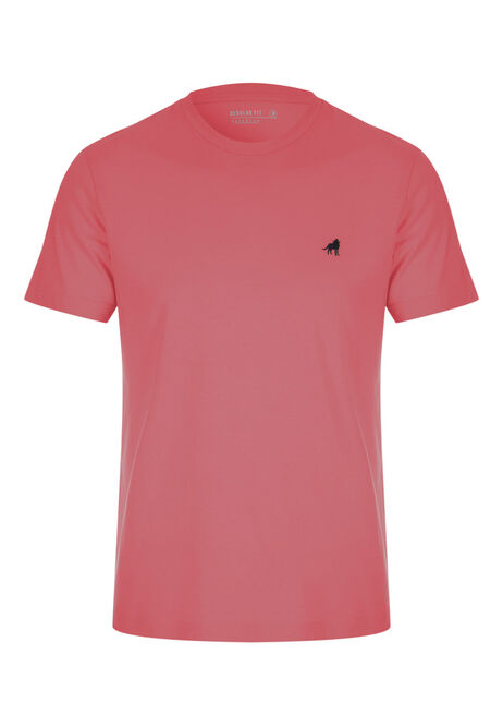 Mens Coral Pink Basic T-Shirt