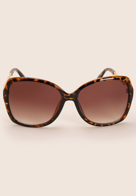 Womans Brown & Gold Tortoiseshell Sunglasses