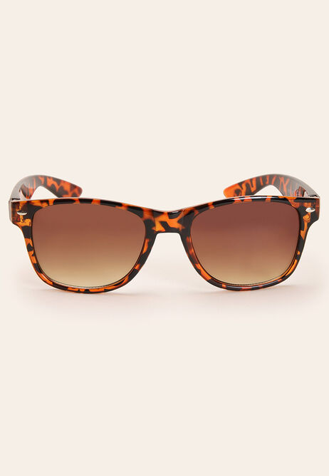 Womens Brown Tortoise Retro Sunglasses