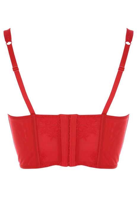Womens Red Lace Corset Top