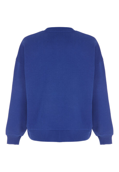 Older Girls Blue College Sweater 