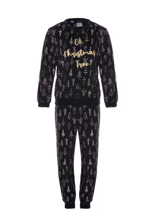Boys Black and Gold Family Christmas Pyjama Set