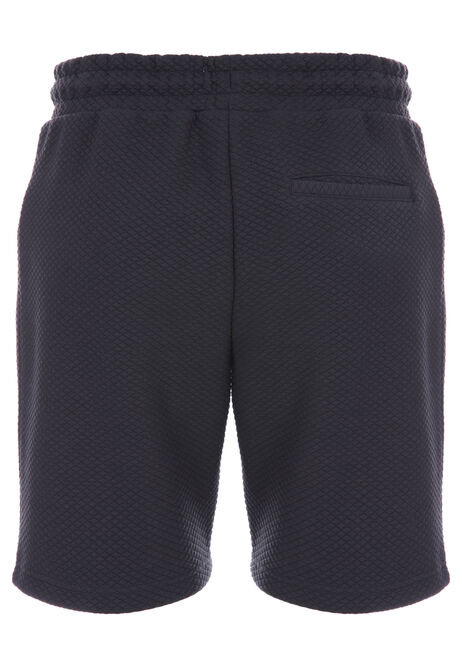 Mens Charcoal Textured Jersey Shorts