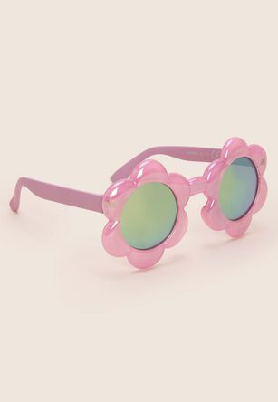 Girls Pink Flower Frame Sunglasses