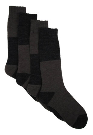 Mens 2pk Black Thermal Socks