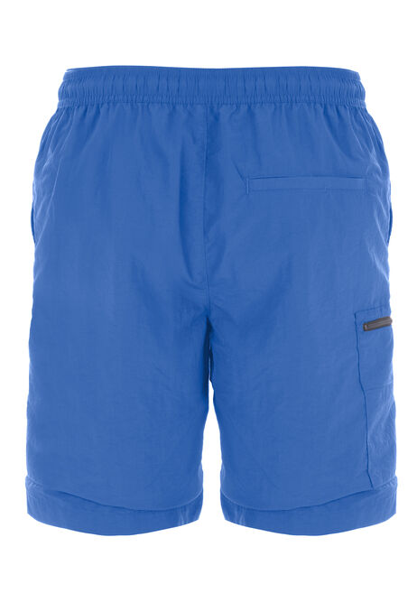 Mens Blue Cargo Swim Shorts 