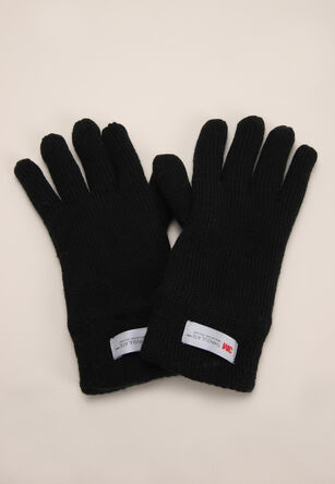 Old Boys Black Ribbed Thinsulate Beanie Gloves
