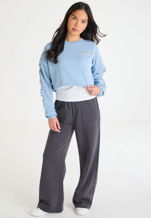 Older Girls Blue 2 in 1 California Sweat Top