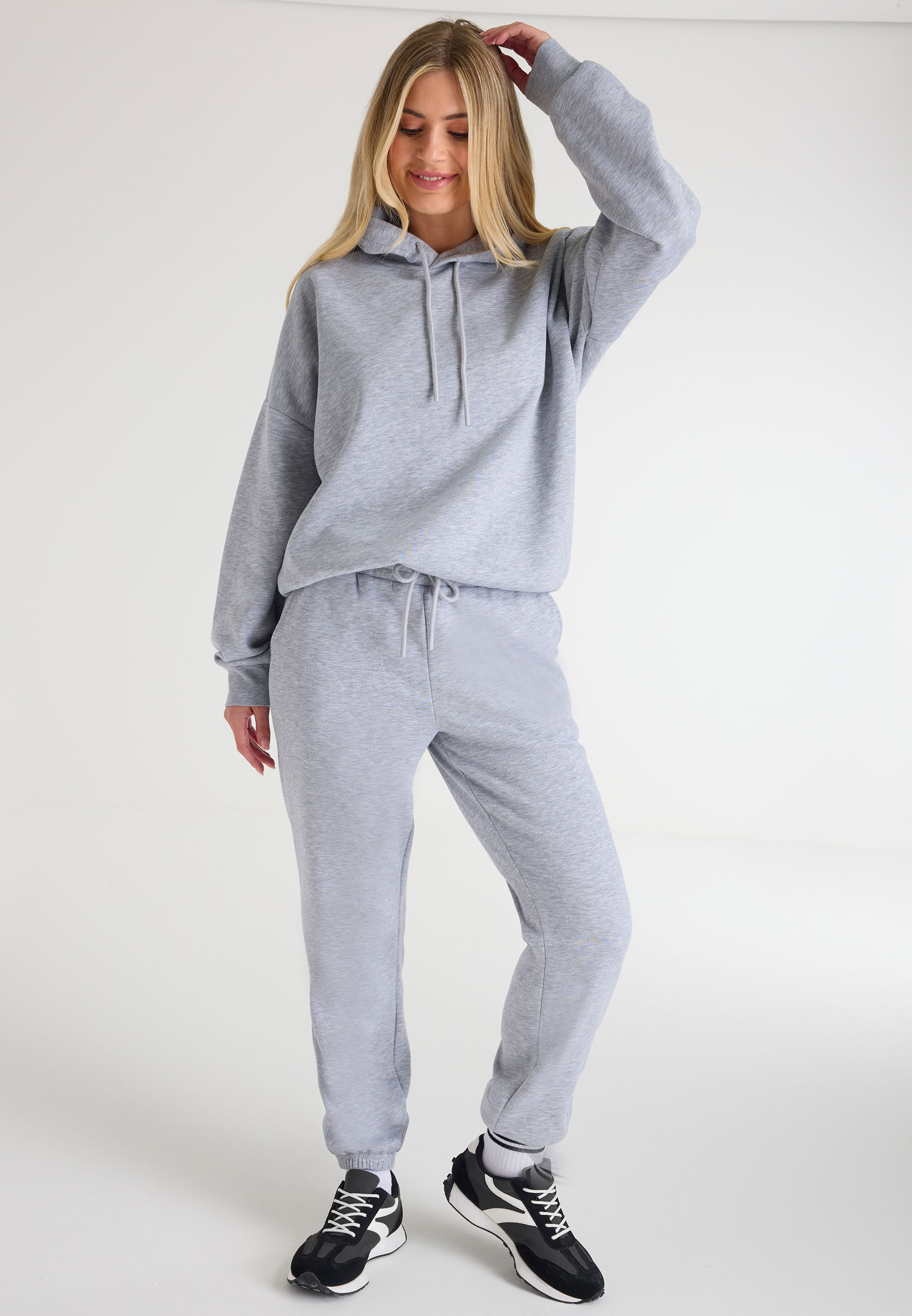 Womens Grey Overhead Hoody Peacocks