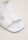 Womens White Plain Geo Strap Mule