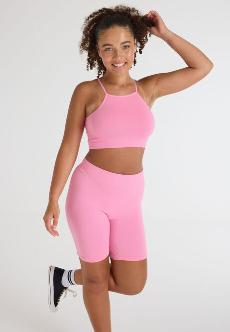Older Girls Bright Pink Cycle Shorts