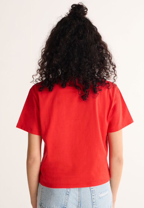Older Girl Red Boxy T-Shirt