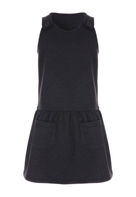 Younger Girls Charcoal Pinafore School Dress
